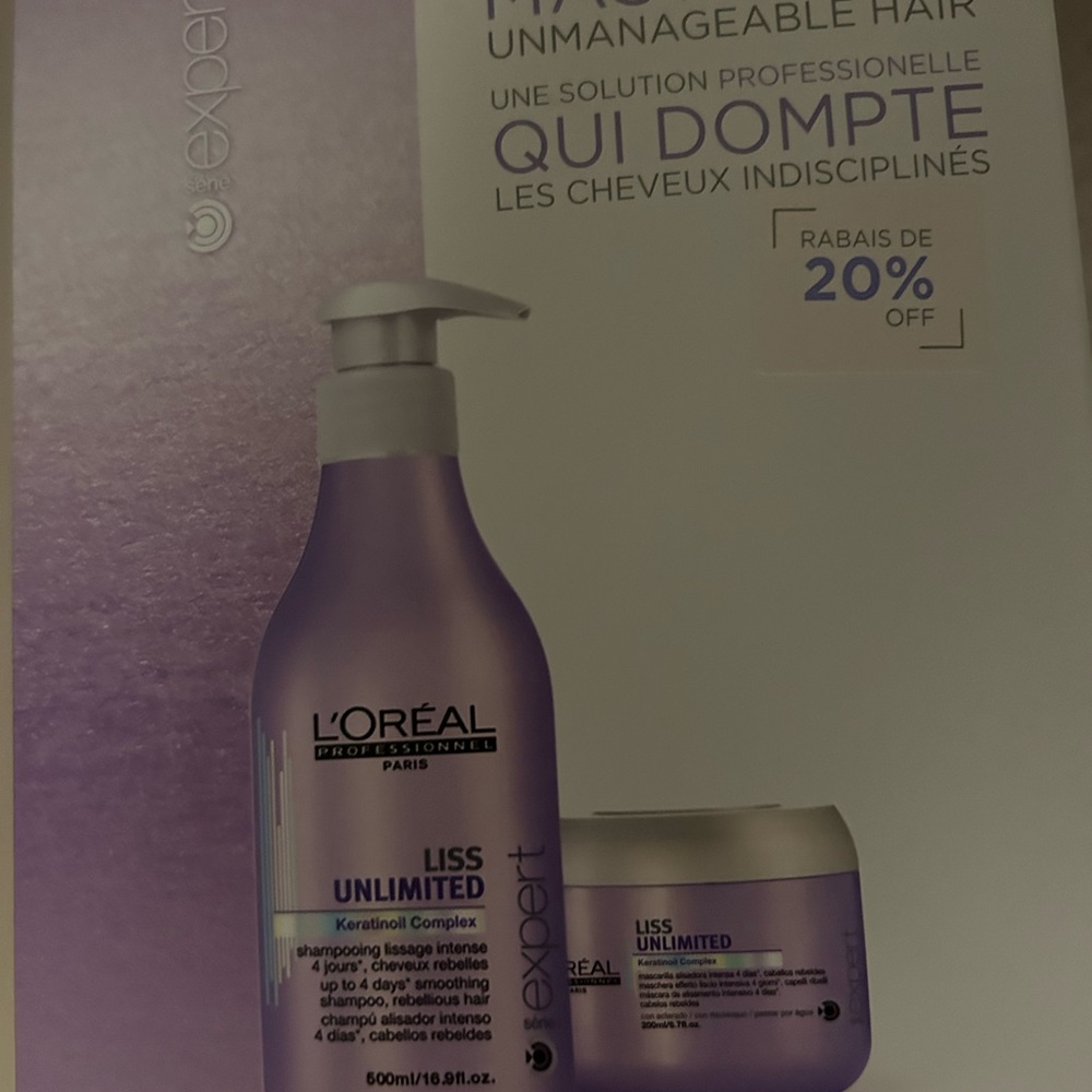L'Oreal Professionnel Liss Unlimited Hair Care Set - Purple